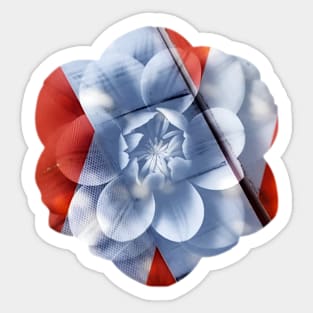 Orange and white flower Sticker